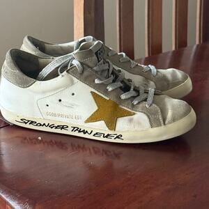 Golden Goose Superstar Private Edition Low Top "STRONGER THAN EVER"  size 38